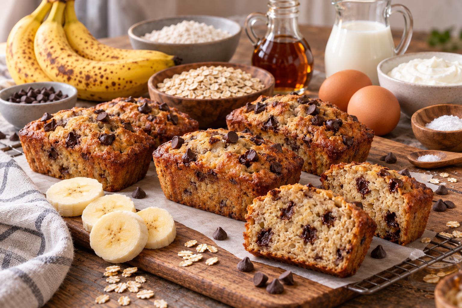 Mini-Bananenbrot mit Chocolate Chips
